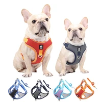 2022 new reflective mesh vest dog leash can hang tag arnes perro grande pets acessorios arnes harness pechera para mascotas