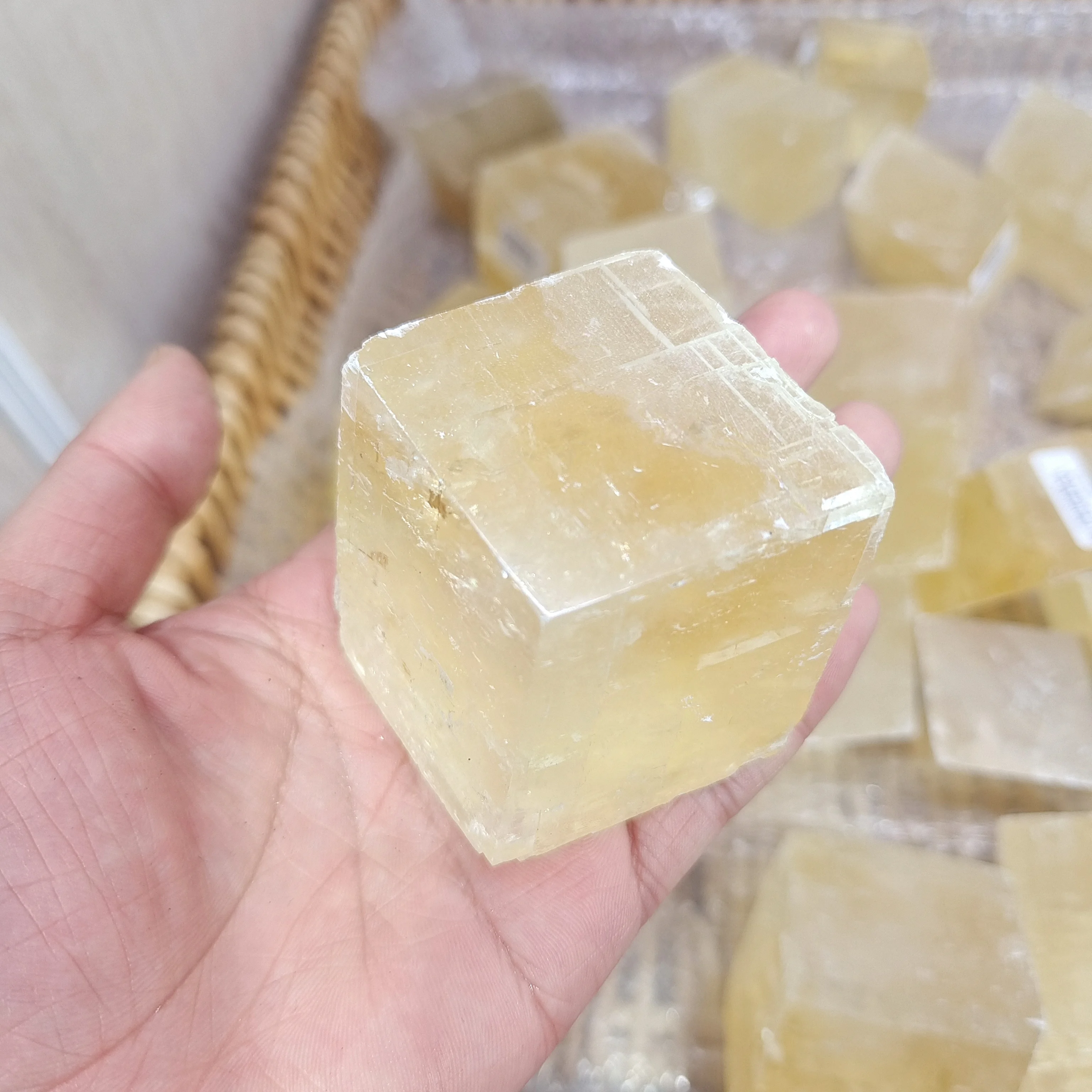 

400g Natural orange Iceland spar stone yellow Calcite Reiki healing Specimen Rough Raw Mineral Collection Gift