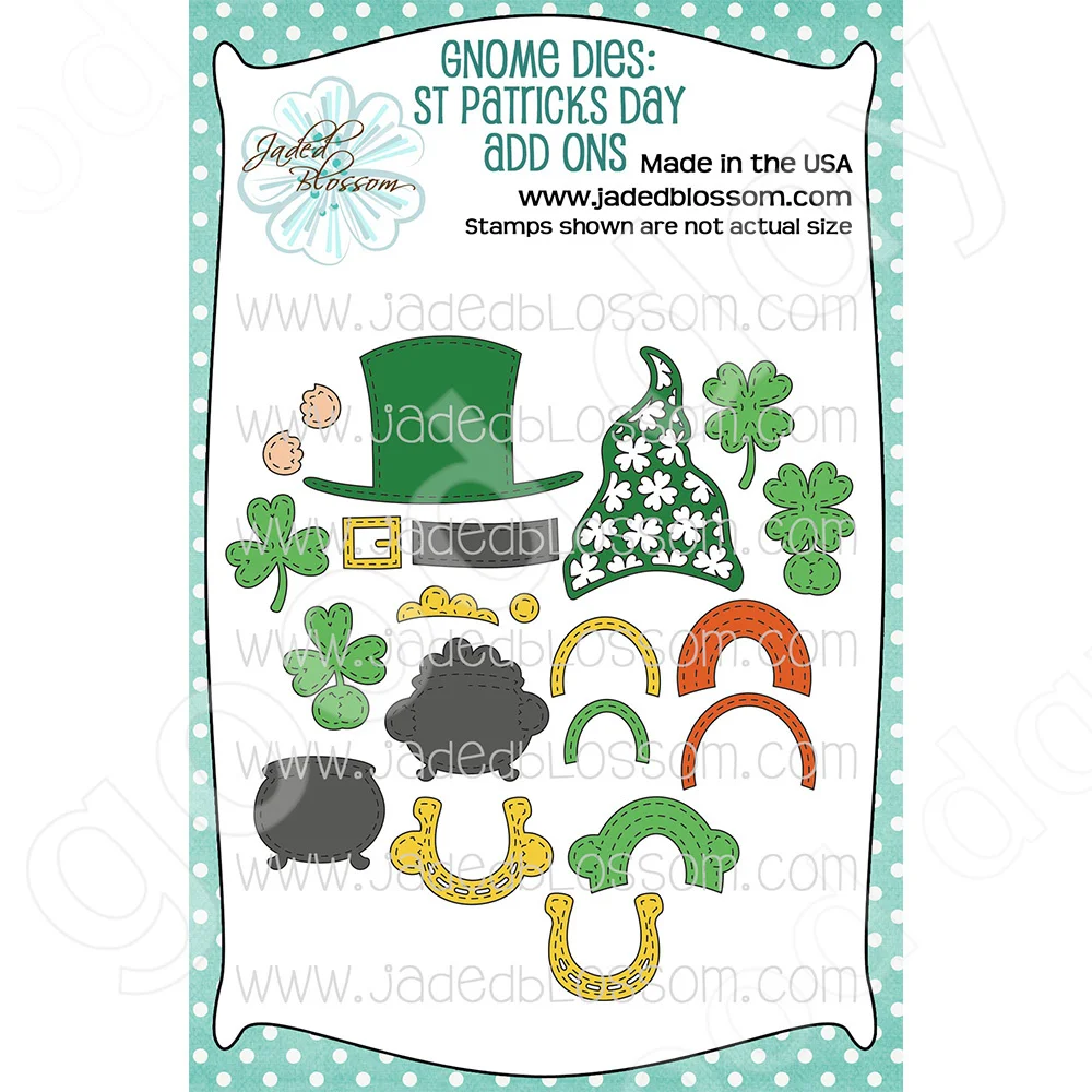 

Gnome Four-leaf Clover Hat Metal Cutting Dies Scrapbook Diary Decoration Embossing Template Diy Greeting Card Handmade 2022 New