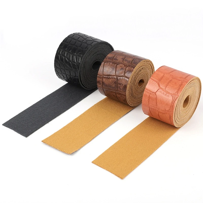 

DIY Leather Crafts Straps Crocodile Pattern PU Leather Strips Craft Accessories Belt Handle DIY Making 2 Meters