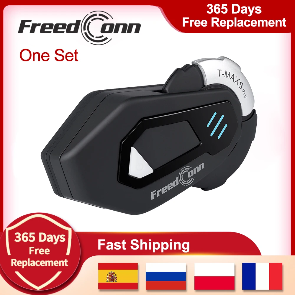 

Беспроводная Гарнитура FreedConn Для Мотоциклетного Шлема: Bluetooth, Музыка, FM, Водонепроницаемые Наушники