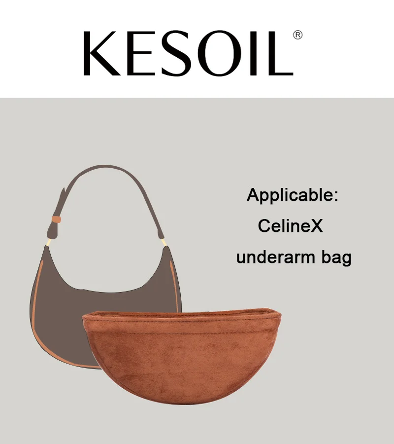 

KESOIL Underarm bag inner pot accessories portable storage inner bag compartment lining bag middle bag bag support accessories