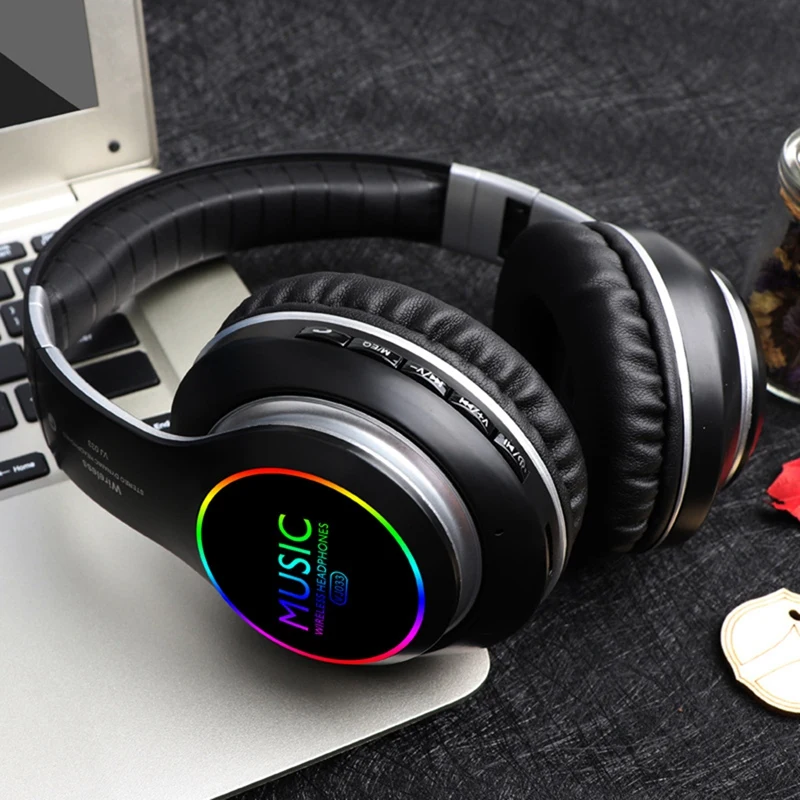 

Wireless Headphones Bluetooth 5.3 Headphones Heavy Bass Luminous Sports Headphones