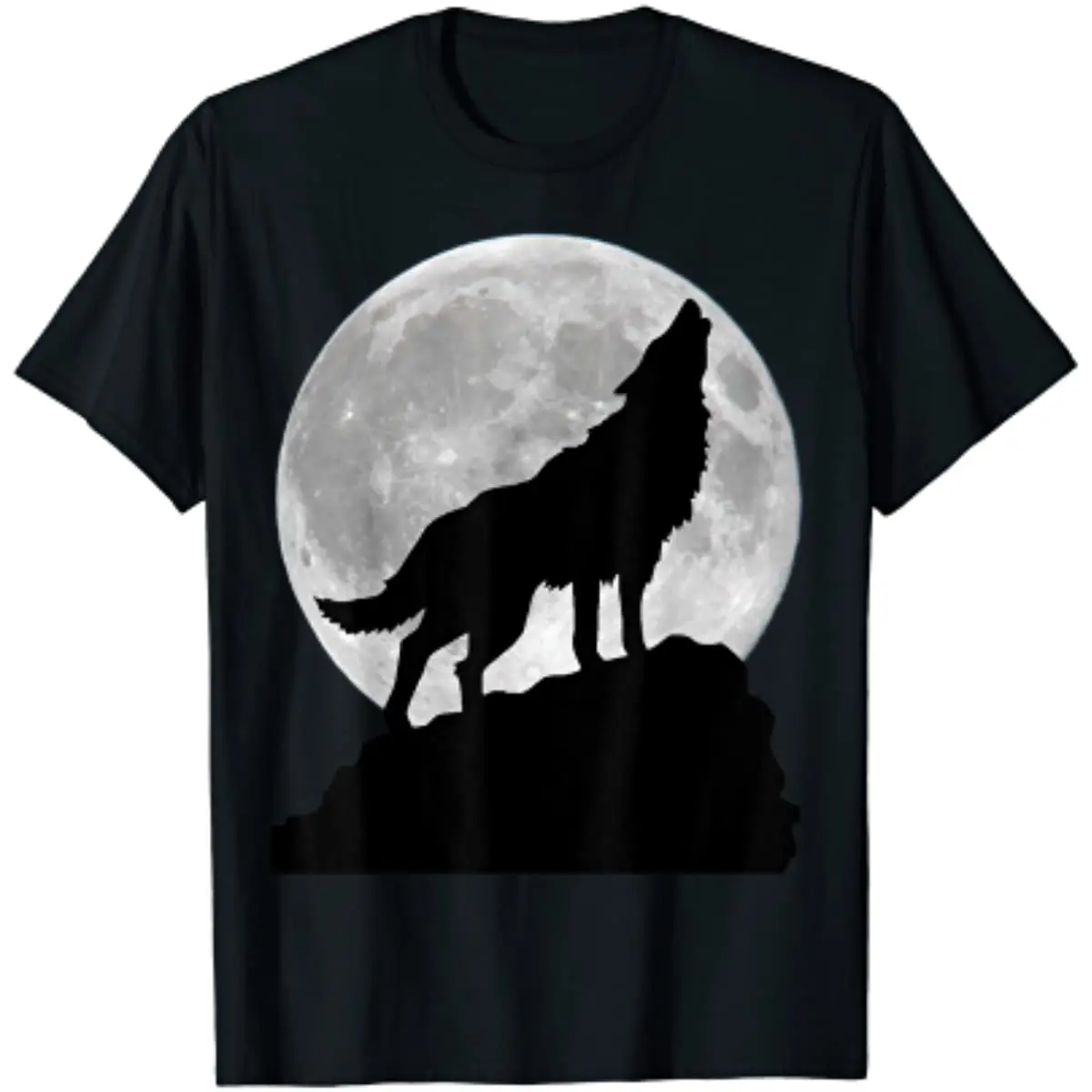 

Wolf In Moon Light T Shirt Cool Full Dog Pup Howling Tee Graphic T Shirts Casual Cotton Daily Four Seasons Men Clothing