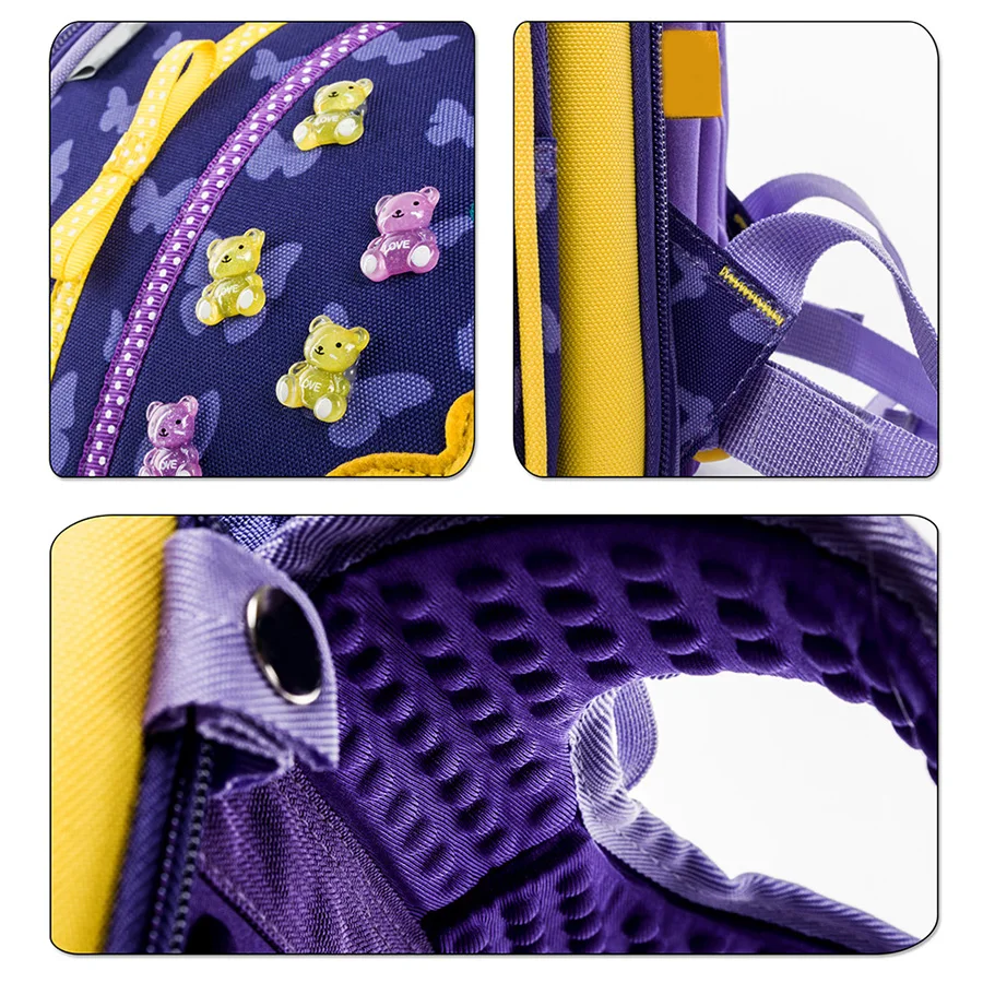 Bakcpack Kids 3D Orthopedic Cartoon School Bags for Girls Bear Backpack Children Fashion Schoolbag Satchel Mochila Infantil