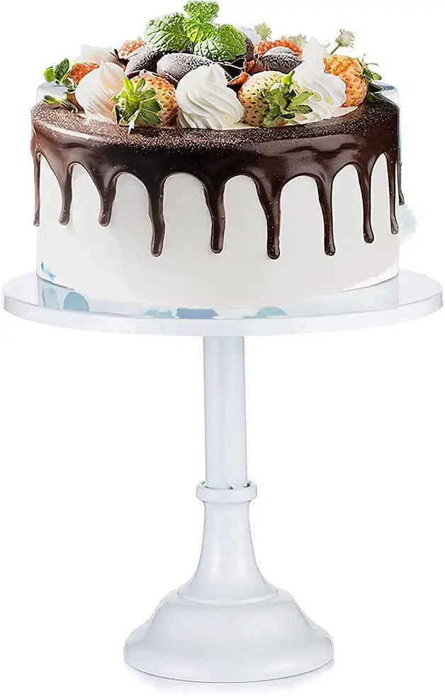 

White cake rack iron cake rack wedding party dessert tray service tray Birthday prenatal party birthday diameter 25 centim
