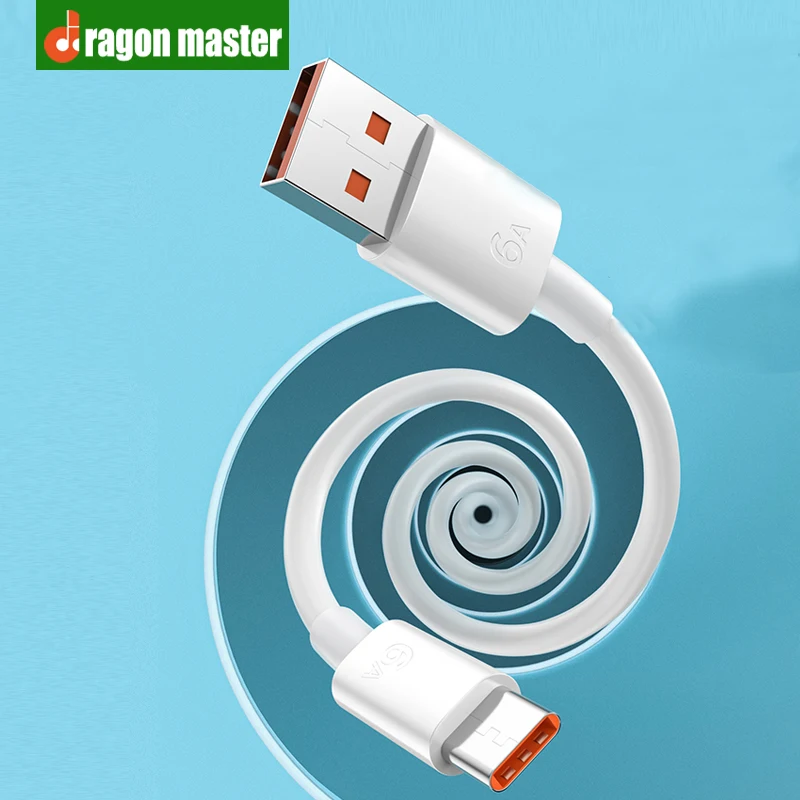 Кабель Dragon Master 6A Type C для быстрой зарядки Huawei P30 Xiaomi 11 Redmi Note Poco X3 Pro |