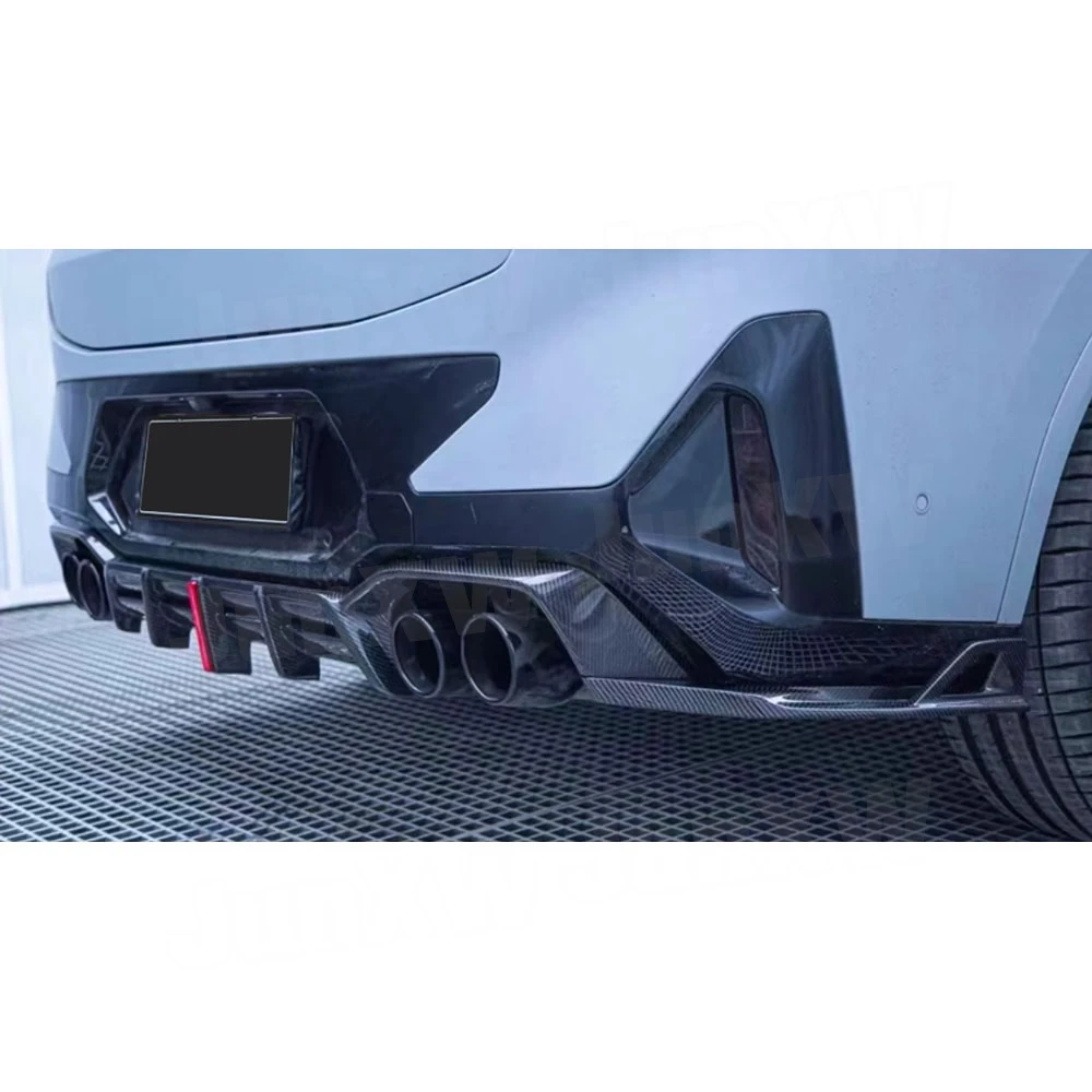 Задний диффузор из углеродного волокна с разветвителями для BMW X4M F98 2022 + FRP задний