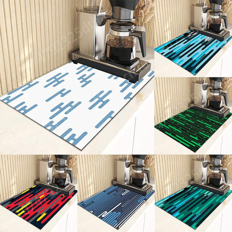 

Diatom Mud Kitchen Countertop Drainage Pad Wash Free Drying Pad Coffer Machine Mat Tea Table Insulation PadTableware Drying Pad