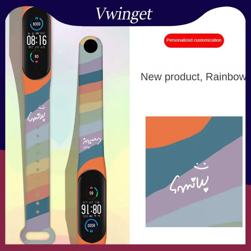 

1pcs Anti-dents Watch Band Silicone Strap Impact Strap For Xiaomi Band 7/6/5 Bracelet Replacement Morandi Wristband