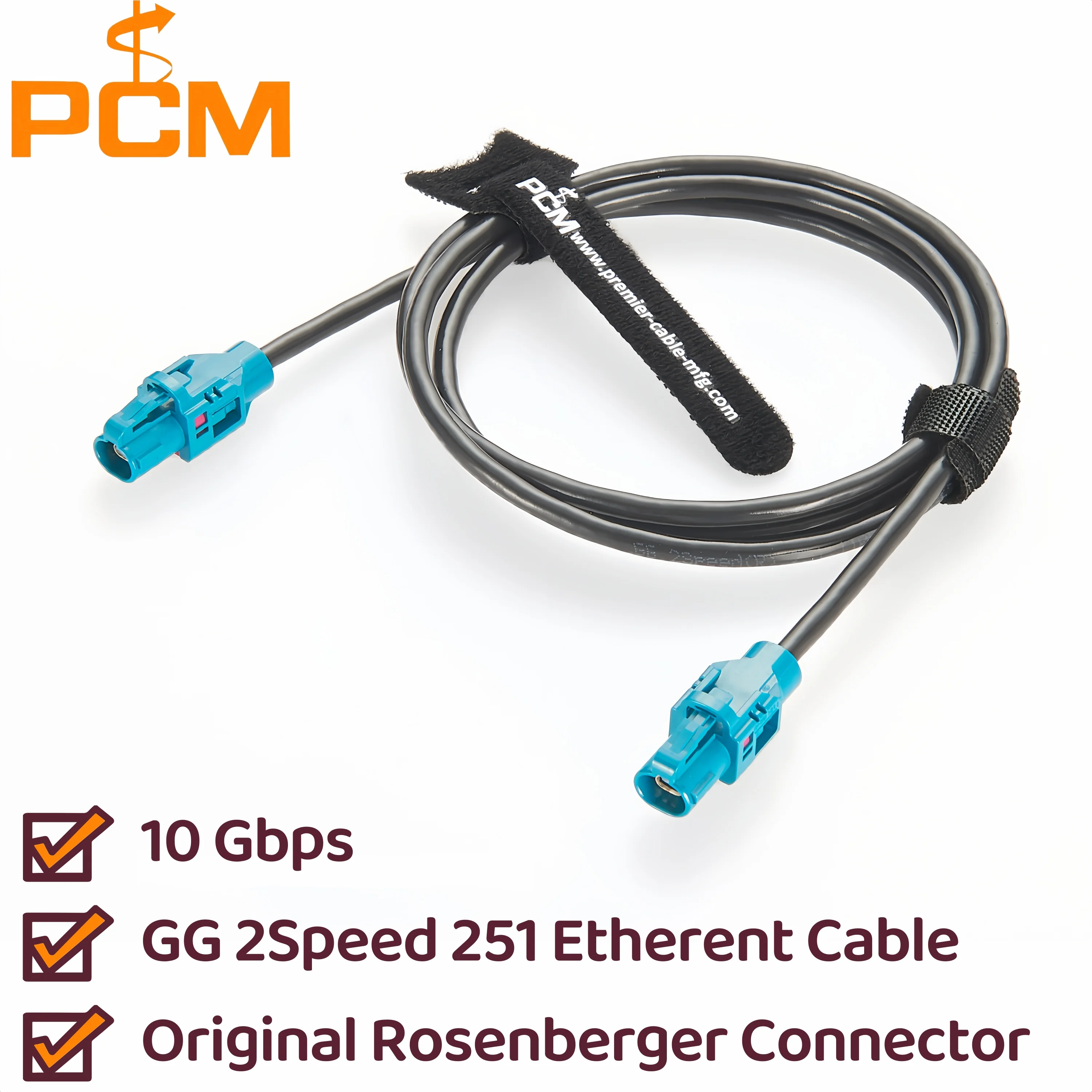 Фото Оригинальный автомобильный Ethernet-кабель Rosenberger E6K10A-1CAZ5-Z H-MTD, кабель 100/1000BASE-T1 H-MTD LCA-101-1000-Z-Z №1
