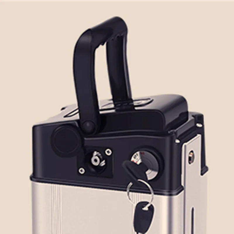 

Metal 24V 36V 48V 52V 60V Bigger Silver Fish Electric Bike Aluminum Case Top Discharge Battery Box Empty Haiba Housing