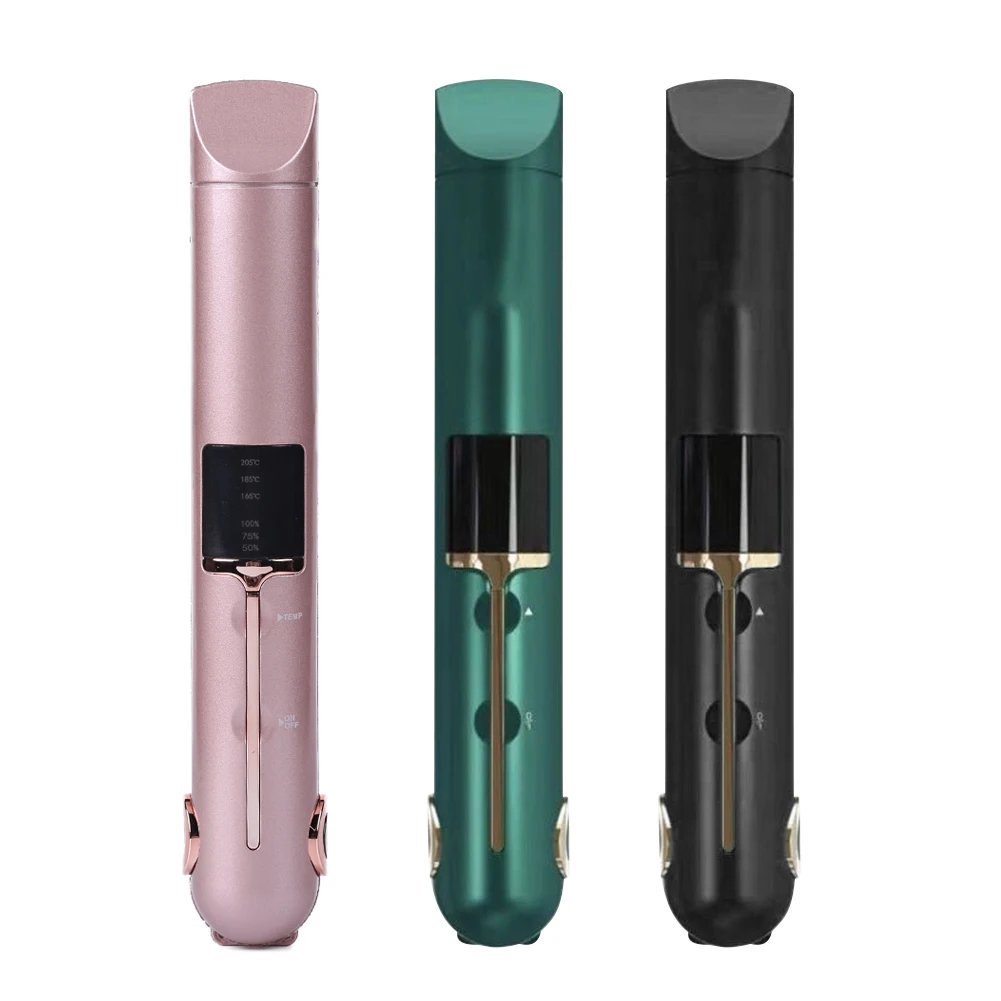 

USB Flat Iron Hair Straightener Ceramic Cordless Mini Hair Straightening Iron Fast Heating Negative Hair Curler Salon Hair Style
