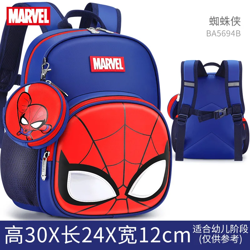 2022 new high-quality 100% original Disney toddler backpack, comfortable and breathable Spider Man design children's schoolbag