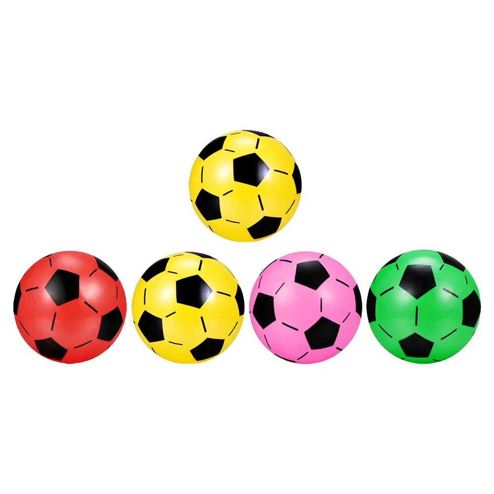 

5 Pcs Inflatable Ball Plastic Football Soccer Balls Kids Outdoor Toys Footballs Playsets Playground