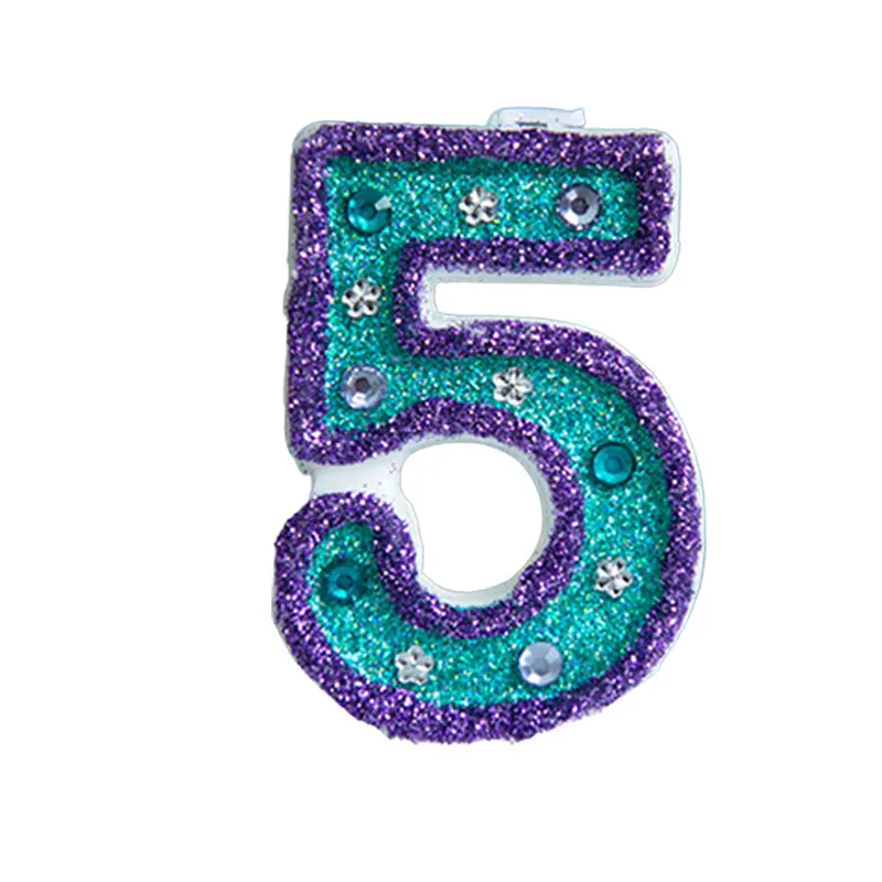 Свечи в виде цифр для дня рождения блестящие свечи русалки детей девочек и