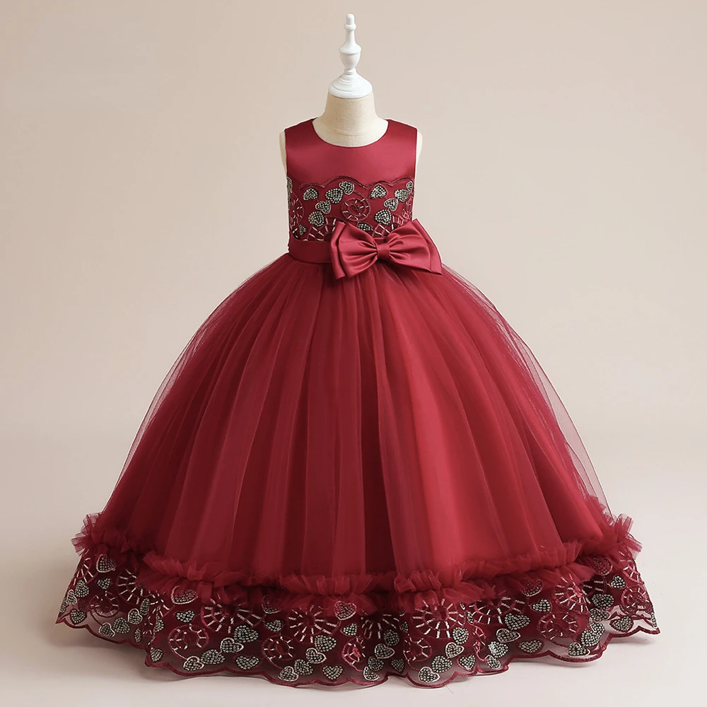 

MODX Sleeveless Mesh Dress for Girls Princess Dress Fashion Performance Dress Children Summer Party Dress Kids Birthday Dress