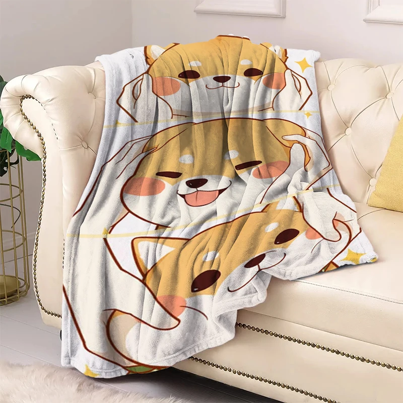 

Corgi Cute Decorative Sofa Blankets for Winter Kawaii Blanket Home Decor Bedspread on the Bed Throw Fluffy Soft Fleece Hairy