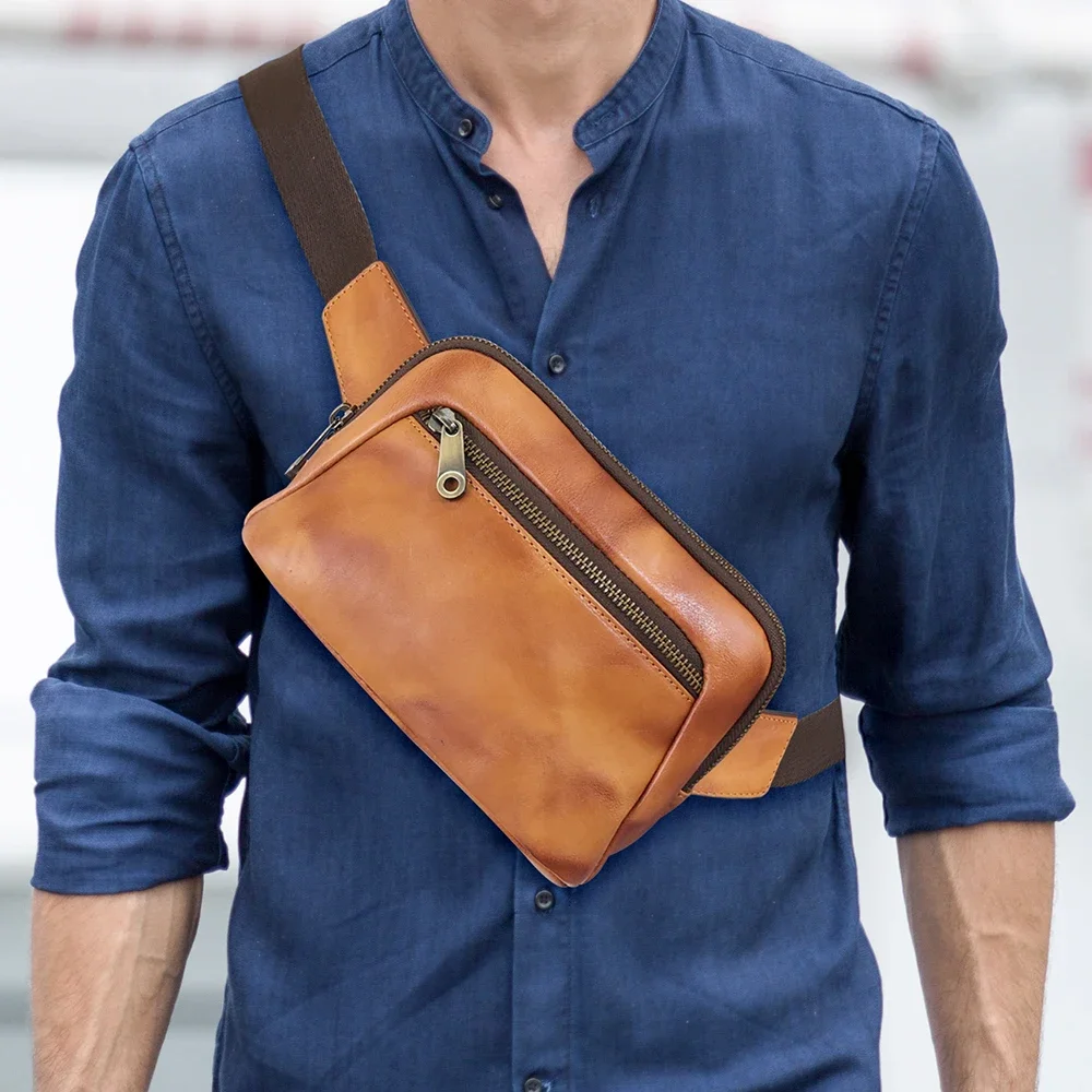 2024 новейший дизайн индивидуальный логотип мягкая поясная сумка из натуральной