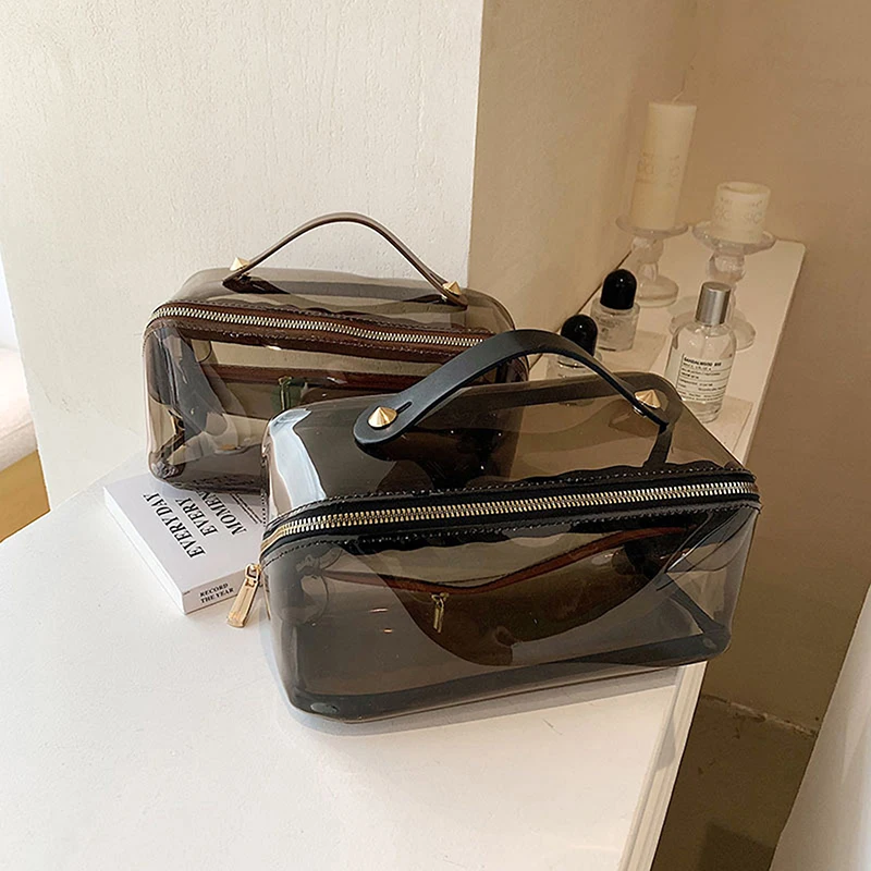 

Прозрачная дорожная косметичка из ПВХ для мужчин и женщин, портативный органайзер для хранения туалетных принадлежностей