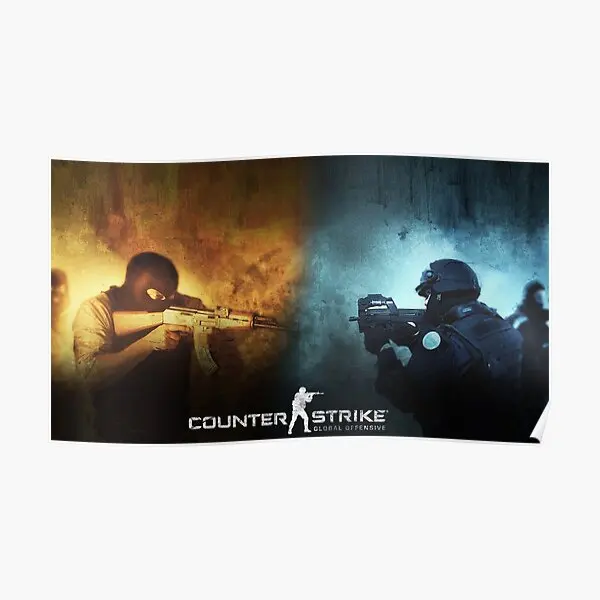 

Csgo Ct Vs T постер печать в комнате винтажная картина для дома забавная роспись современное искусство настенное украшение живопись Декор без р...