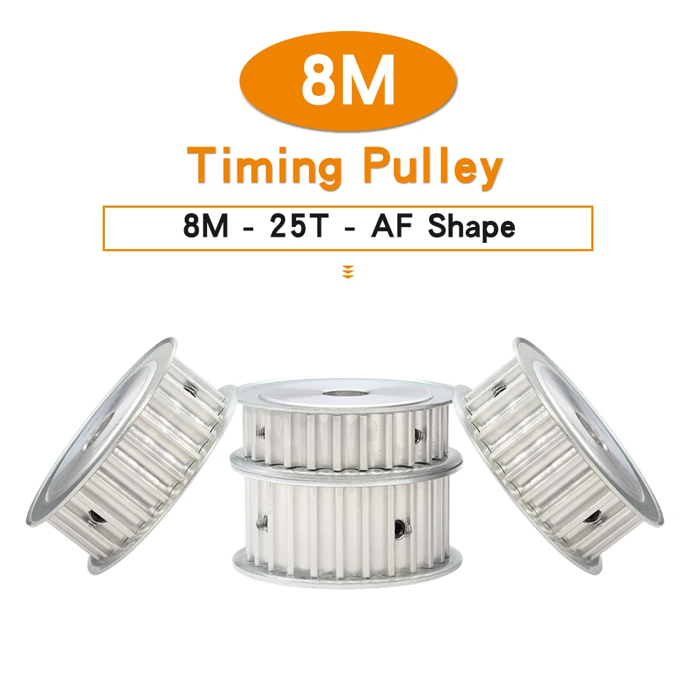 

8M-25T Toothed Pulley Bore 8/10/12/12.7/14/15/16/17/19/20/25mm Alloy Wheels Teeth Pitch 8mm For 8M Rubber Belt Width 15/20/25 mm