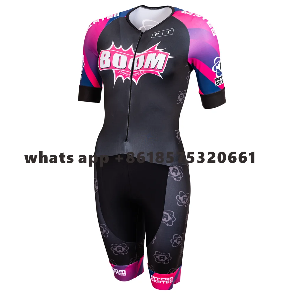 Фото Maple Skeelerpak Team Skate Dump Roze BONT Racing Skinsuit Speed Роликовые коньки Комбинезон для быстрого катания на триатлонных коньках №5