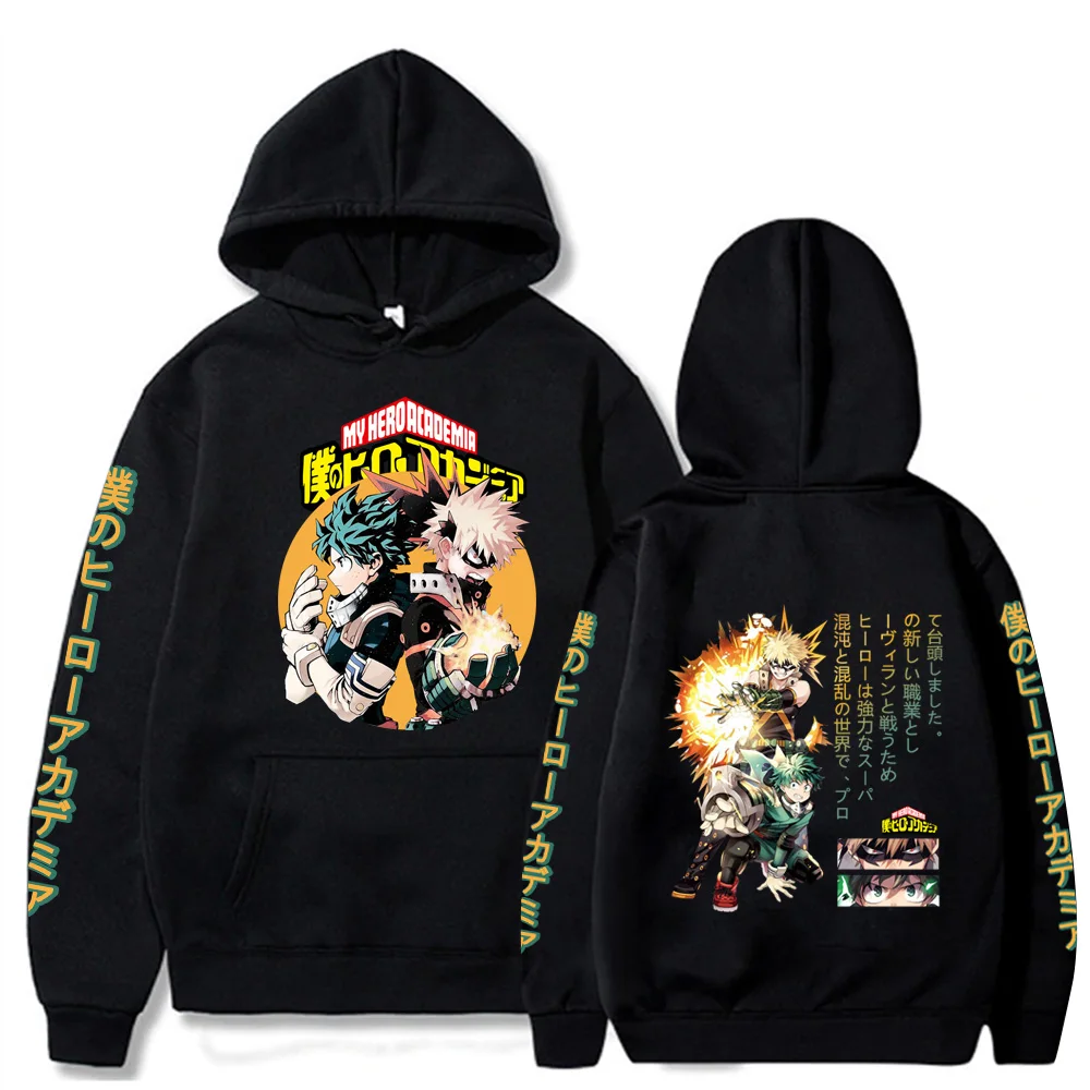 

My Hero Academia and Graphic Hoodie Sweatshirt Hip Hop Streetwear Pullover