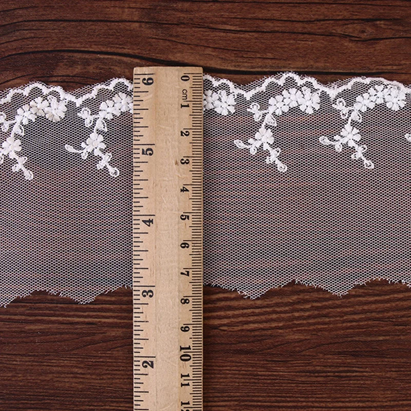 30-метровое Водорастворимое Молочное Шелковое Кружево С Вышивкой В Полоску