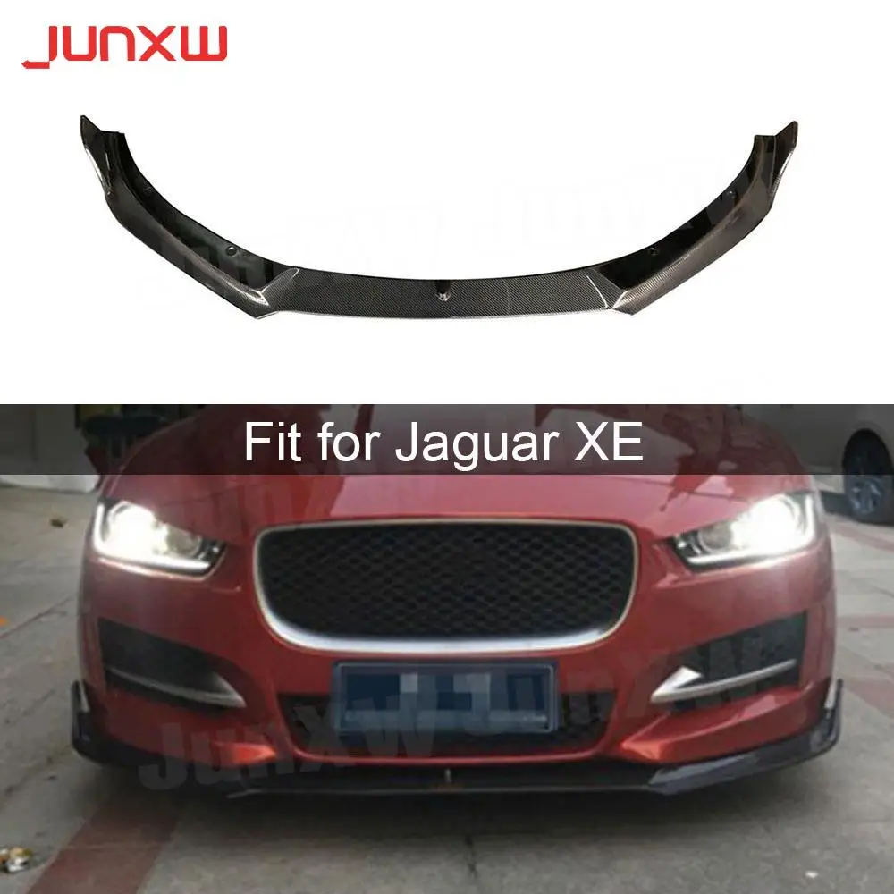 

Спойлер для переднего подбородка из углеродного волокна для Jaguar XE Sedan 4 Door 2015 2016 2017 2018 C, стильный защитный бампер для головы, Стайлинг автомобиля