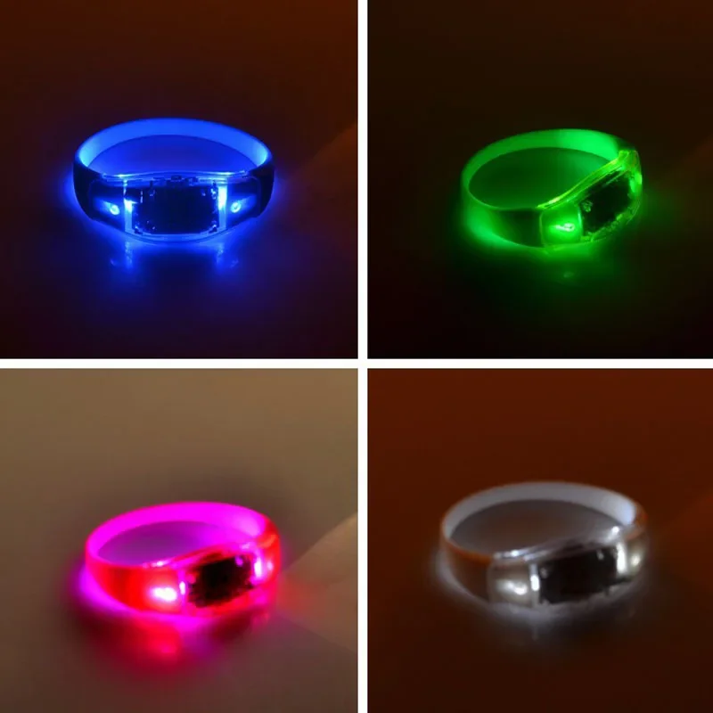 10 шт. мигающий браслет с управлением звуком светящийся для вечеринки бар подарок