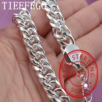 tieefego 925 sterling silver ladies chain bracelet fashion mens jewelry silver mens bracelet fashion party gift jewelry