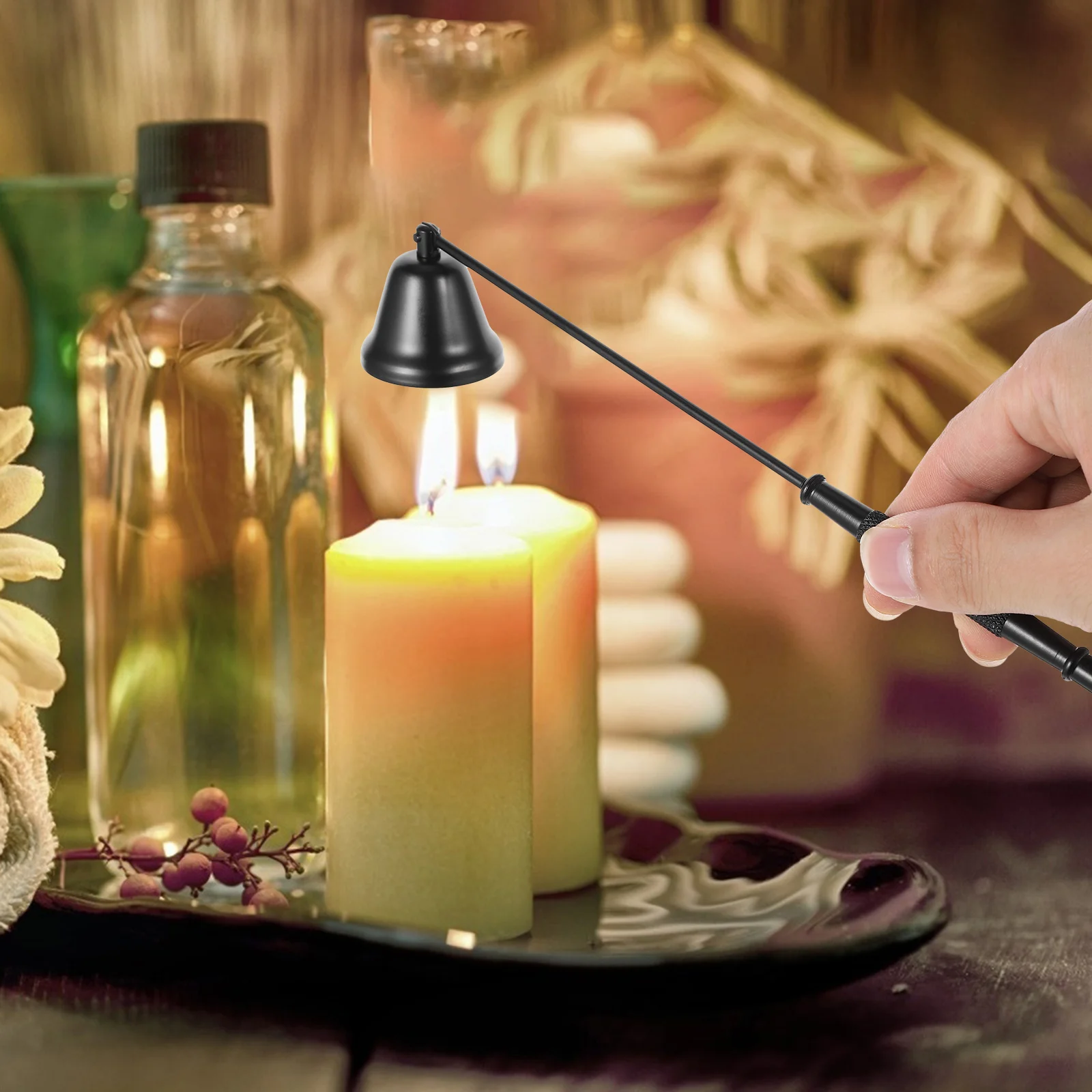 

Snuffer Extinguisher Wick Black Trimmer Set Flame Cap Metal Toolextinguish Accessory Encendedor Fumaoln Lamp Candlesnuffers