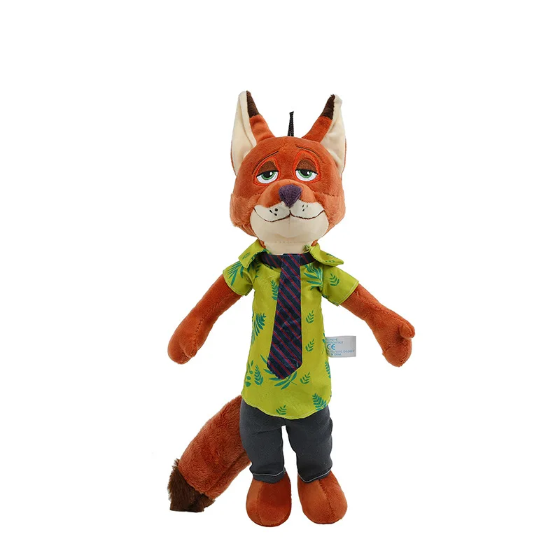 Фото Новые плюшевые игрушки Zootopia: кролик Джуди и лиса Ника, мультяшные мягкие игрушки, подарки на детские дни рождения и праздники. №5