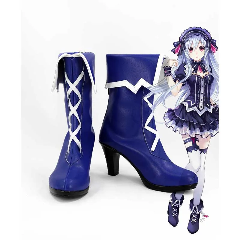 

New Anime Fairy Fencer F Tiara Blue Cosplay Boots