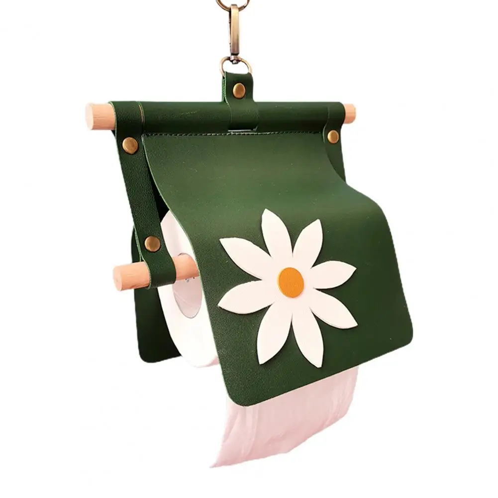 

Toilet Roll Holder Durable Special 5 Colors Toilet Paper Holder Faux Leather Hanging Tissue Box for Bathroom