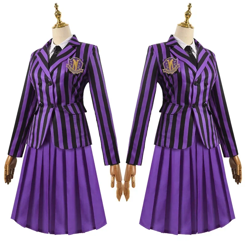 3-цветный карнавальный костюм Среда Аддамс школьная форма для школьниц подарок