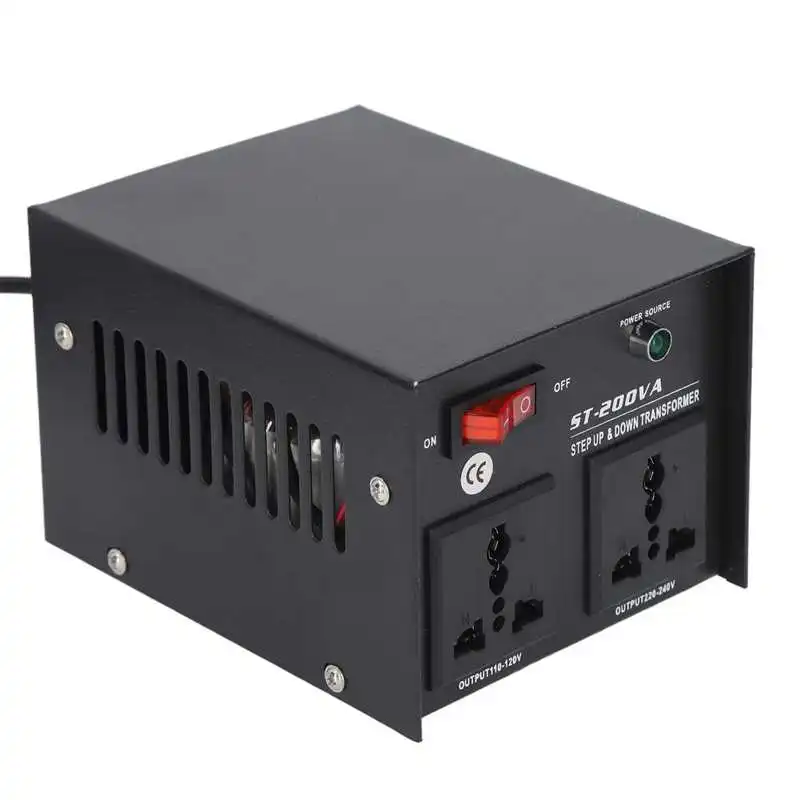 

200W Power Transformer Voltage Converter Step Up for Electrical Devices 110V-120V 220V-240V Power Supplies