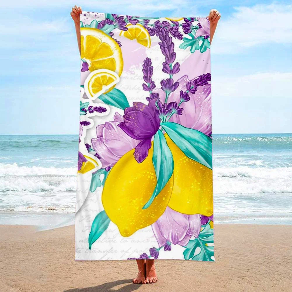 

Fast Water Absorption Printed Absorbent And Quick Drying Absorbent Beach Towel Soft And Dense Microfiber Lightweight Texture