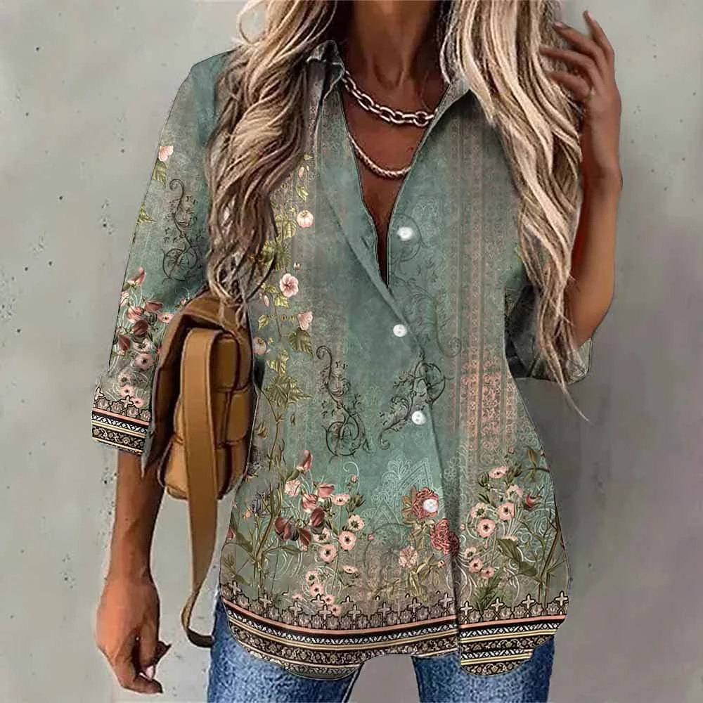 

Temperament Casual Woman Shirt Fashion Elegant Loose Shirt Woman Long sleeve Blouse Holiday Weekend