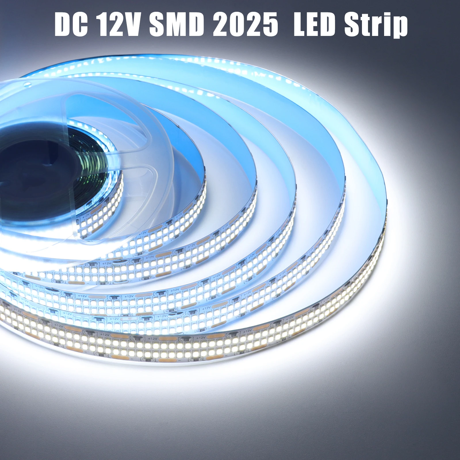 

DC 12V White Led Strip SMD 2025 Super Brighter 624LEDs/m Flexible LED Tape IP21 IP67 Waterproof Ruben for Home 3000K 4000K 6000K