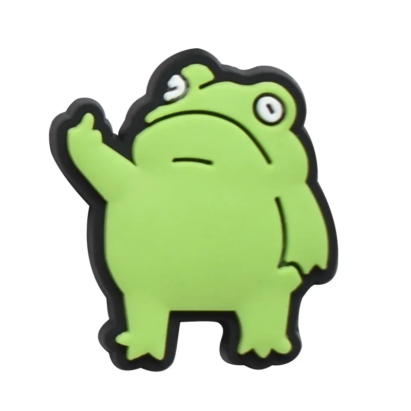 Breloques de chaussures grenouille amusantes pour Crocs, accessoires pour hommes, épingles de sabots, Badge pour femmes, garçon et fille, Jeans, décorations pour enfants, accessoires de chaussures à boucle