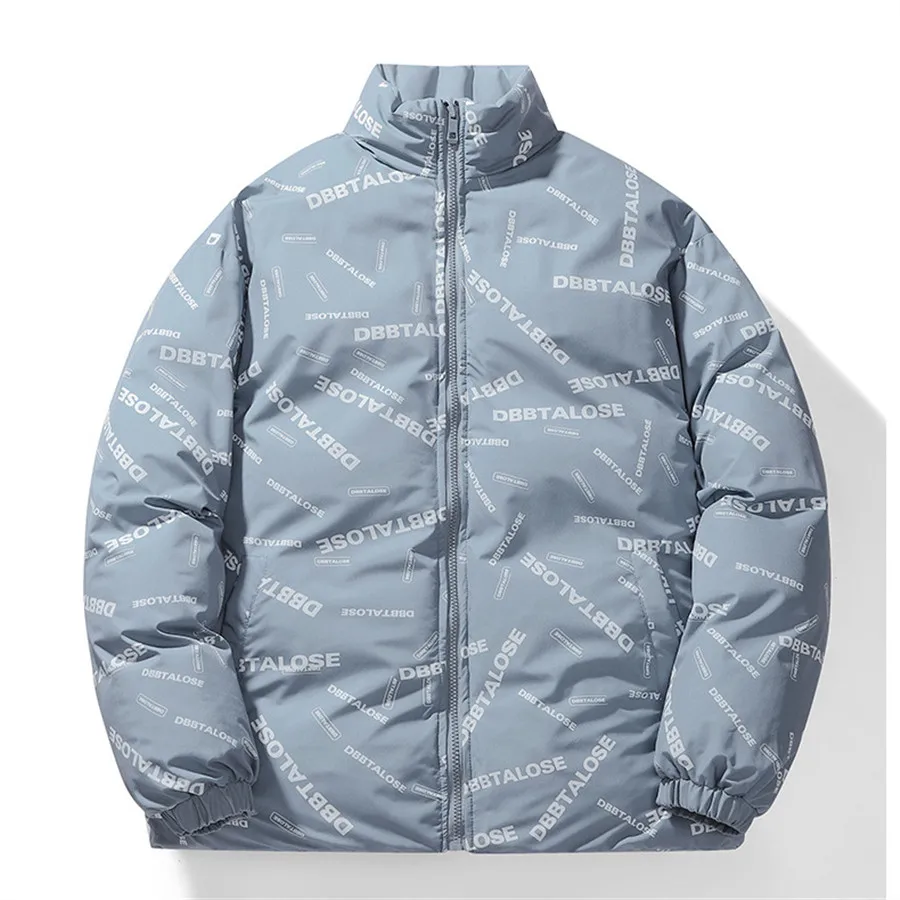 Повседневная Уличная одежда зимняя двухсторонняя парки Мужская однотонная