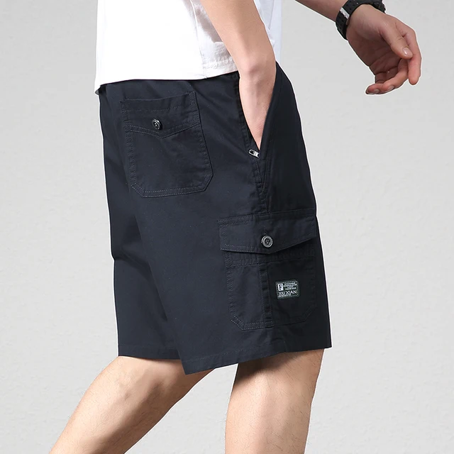 2023 Summer Men 100% Cotton Cargo Shorts Men Fashion Casual Multi Pockets Shorts Men Military Quick Dry Tactical Shorts Male 5XL 4