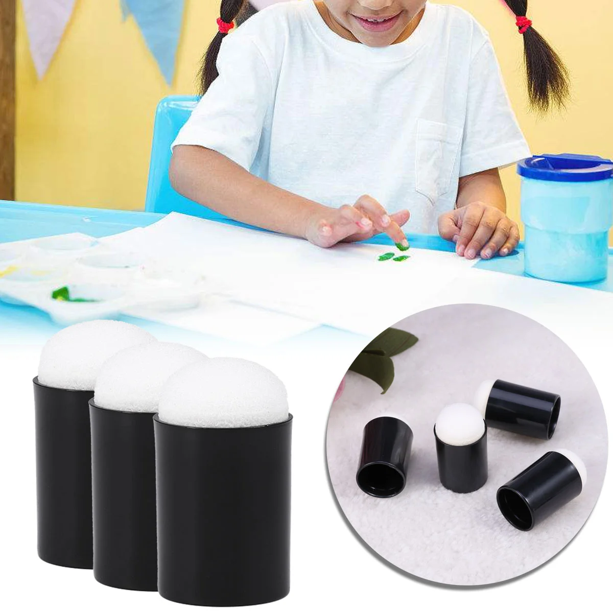 

10 PCS Kids Tools Painting Daubers Sponge Finger Craft Drawing Sponges Shapes Crafts Ink Applicator