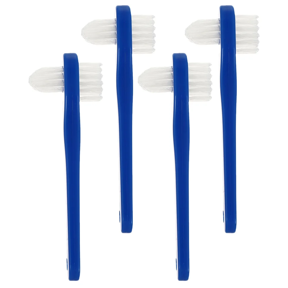 

4 pcs Denture Cleaning Brush Portable Denture Toothbrushes Double Heads Cleaning Brush