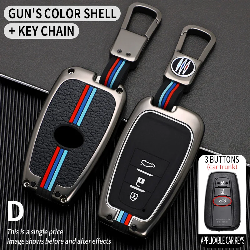 

Car Key Case For Toyota Prius Camry Corolla C-HR CHR RAV4 Prado Izoa Levin Avalon 2018 2019 2020 Zinc Shell Cover