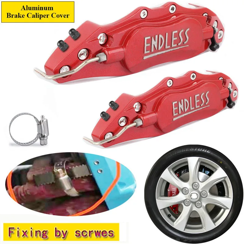 

4 Pcs Fixing By Screws Aluminum Brake Caliper Cover 3D Endless For BMW E30 E36 E46 E39 E90 E91 E92 E60 E61 X1 X2 X3 X4 F30 F10