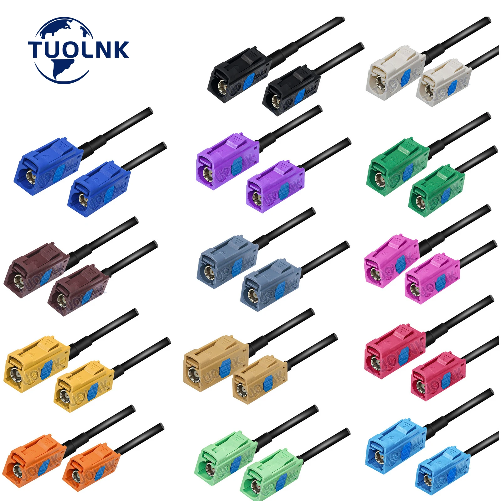 Fakra Rg174 Cable A B C D E F G H I K Z L M N Type Adapter Female Pigtail Radio Extension Coax Cable GPS RF Communication System
