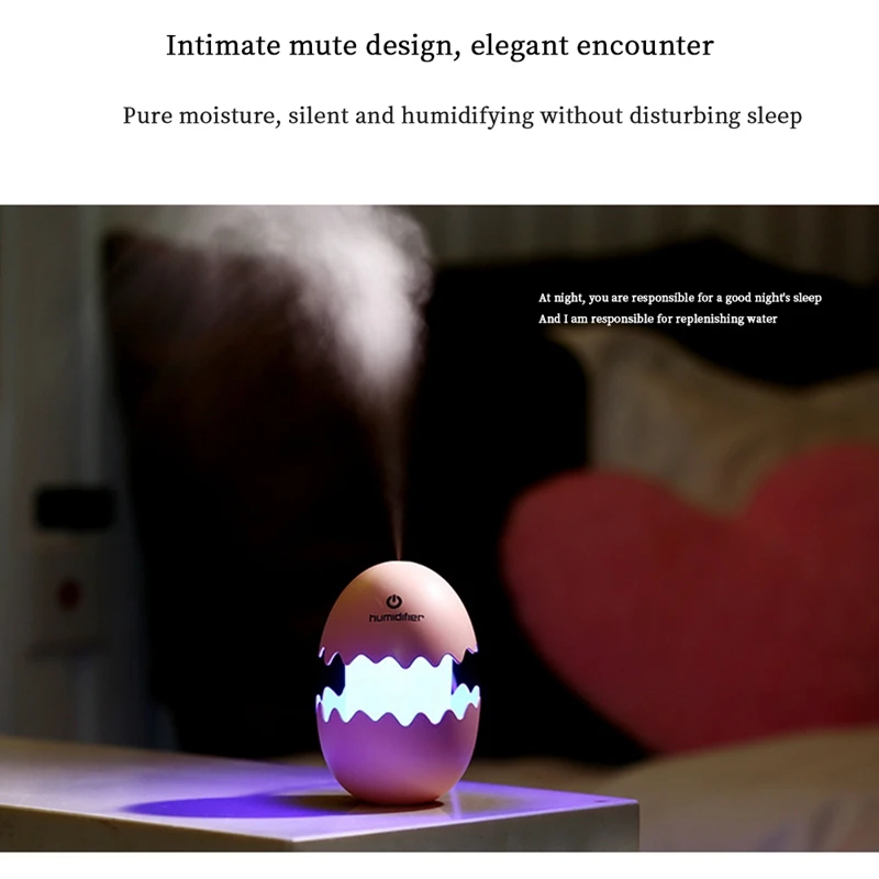 

SANQ USB Air Humidifier Egg Shape Ultrasonic Fogger Mist Diffuser Car For Home Office